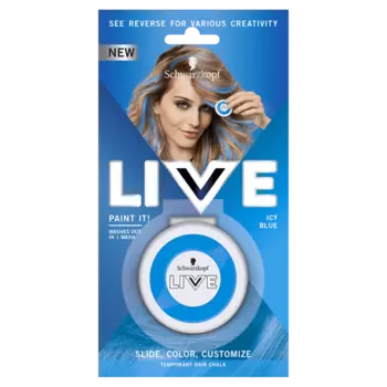 Schwarzkopf Live Paint It! Icy Blue смываемый мел для волос ледяной синий, 1 упаковка