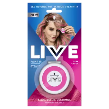 Schwarzkopf Live Paint It! Pink Crush Смываемый мелок для волос Pink Crush, 1 упаковка
