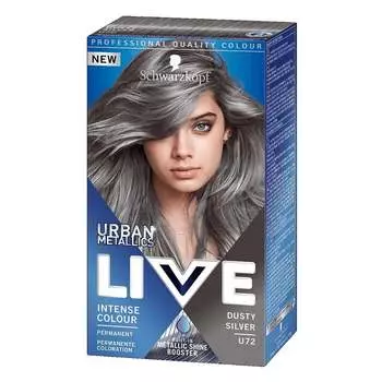 Schwarzkopf, Live Urban Metallics, перманентная краска для волос U72 Dusty Silver
