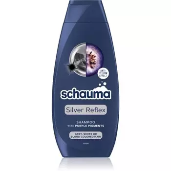 Schwarzkopf Schauma Silver Reflex, Шампунь, нейтрализующий желтые оттенки для осветленных волос, с холодными прядями блонда, 400 мл