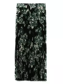 Scotch & Soda плиссированная юбка миди, зеленый