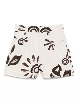 Scotch & Soda шорты с цветочным принтом, нейтральный