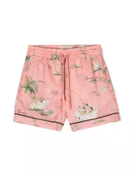 Scotch & Soda шорты с принтом Sea Life, розовый