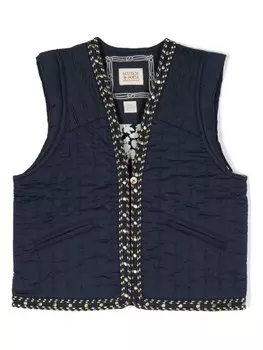 Scotch & Soda стеганый жилет с контрастной отделкой, синий