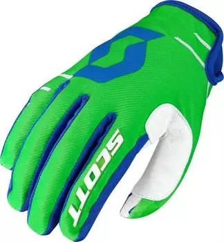 Scott 350 Dirt Мотоцикл перчатки 2017, белый/синий