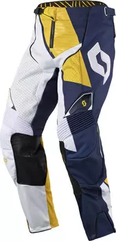 Мотоциклетные брюки Scott 450 Podium с регулируемой талией, синий/желтый