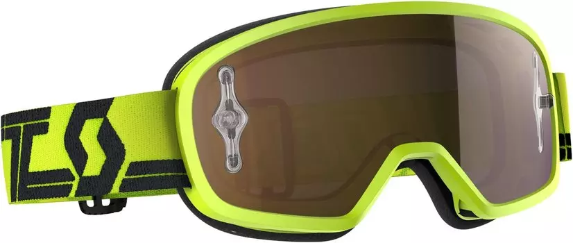 Детские мотоциклетные очки Scott Buzz Pro с логотипом, желтый/черный