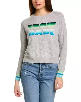 Scott & Scott London Кашемировый свитер с изображением снежного сердца, серый