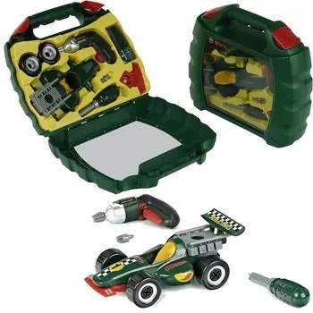 Screwing Car + отвертка Bosch в чемодане Klein для детей