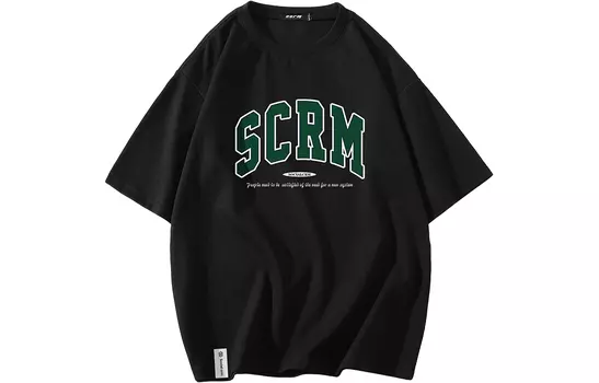 SCRM футболка унисекс, Темно-синий (с белой кукольной сумкой через плечо)