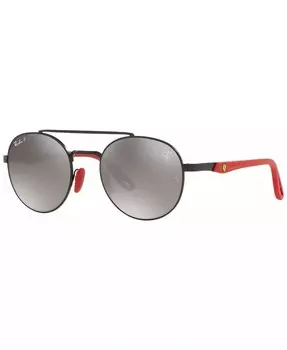 Scuderia Ferrari Collection 51 Унисекс Поляризованные Солнцезащитные Очки Ray-Ban, черный