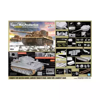 Sd.Kfz.181 Pz.Kpfw.VI Ausf.E Tiger I с циммеритом - середина производства, Восточный фронт, 1944 г., Dragon Models - '39 to '45 Series - Germany (1:35)