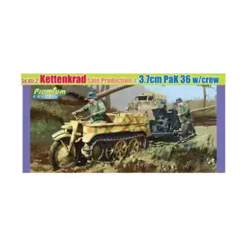 Sd.Kfz.2 Kettenkrad — позднее производство и 3,7cm PaK 36 с экипажем, Dragon Armor - Germany (Die-Cast) (1:35)