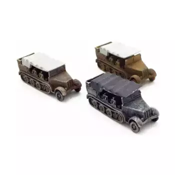 Sd Kfz 7 Коллекция №2, WWII Micro Armour - Germany - Loose Miniatures (1:285)