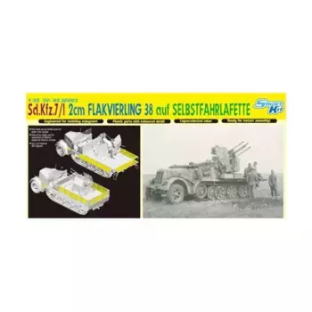 Sd.Kfz. Полугусеничный 7/1 с самоходной артиллерийской установкой Flak 38 диаметром 2 см, Dragon Models - '39 to '45 Series - Germany (1:35)