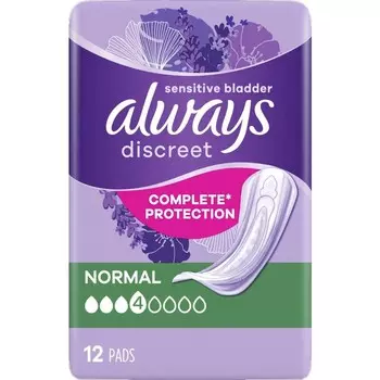 Сдержанное недержание мочи Нормальное Always, 12 шт.