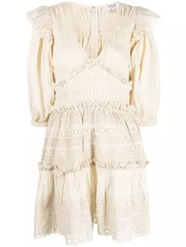 Sea платье с объемными рукавами, нейтральный цвет