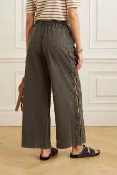 SEA широкие брюки Juni из хлопкового холста, черный