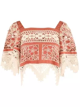 Sea укороченный топ Joah с вышивкой, оранжевый