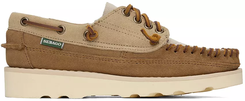 Sebago Коричнево-бежевые лоферы Cayuga