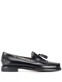 Sebago лоферы с бахромой, черный