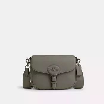 Седельная сумка Coach Outlet Amelia, цвет Gunmetal/Military Green