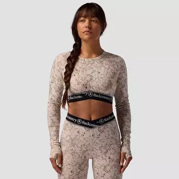 Седерс RWS мериносовая легкая базовая укороченная футболка с круглым вырезом Backcountry, цвет fog zastrugi print