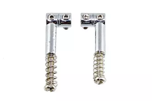 Седла для бриджей Allparts (набор из 6 шт.) Г-образные 3 левых 3 правых, с фурнитурой, хром BP-2315-010