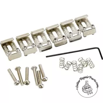 Седла Fender American Vintage Stratocaster Bridge 0992051000 - никель American Stratocaster Bridge Saddles 0992051000 -