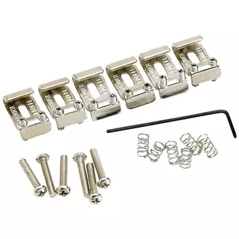 Седла Fender American Vintage Stratocaster Bridge (6) (никель) American Strat Bridge Saddle Assembly