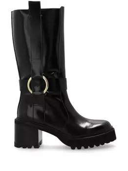 See by Chlo 85мм Смотреть сапоги, черный