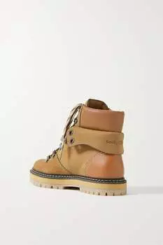 SEE BY CHLO ботильоны Eileen из нубука с кожаной отделкой, бежевый