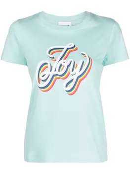 See by Chlo футболка с надписью, синий