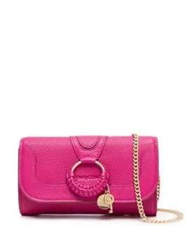 See by Chlo Hana leather crossbody bag, розовый