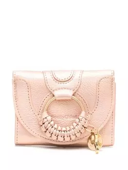 See by Chlo кошелек Hana с тисненым логотипом, розовый