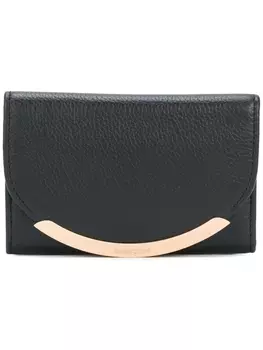 See by Chlo кошелек с золотистой деталью, черный