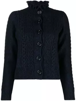 See by Chlo шерстяной кардиган с оборками, синий