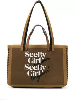 See by Chlo сумка-тоут See By Girl Un Jour, зеленый