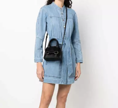 See By Chloe Hb Женская кожаная сумка через плечо Saddie, черный