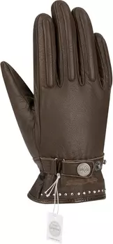 Женские перчатки Segura Cox Crystal Swarovski с логотипом, коричневый
