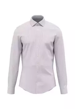 Seidensticker деловая рубашка "Slim", узкий длинный рукав, воротник "Кент", полоски, красный