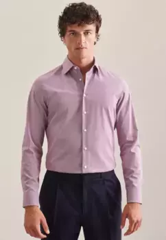 Seidensticker деловая рубашка "Slim", узкий длинный рукав, воротник "Кент" Pepita, розовый