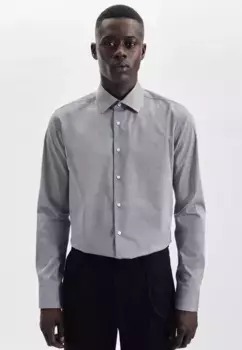 Seidensticker деловая рубашка "X-Slim", X-Slim с длинными рукавами, воротник Кент, однотонный, серый