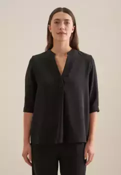 Seidensticker Классическая блузка "Black Rose", однотонная туника, черный