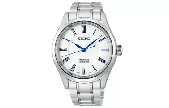 SEIKO Автоматические механические часы с ремешком из нержавеющей стали, мужские часы с белым циферблатом SPB293J1