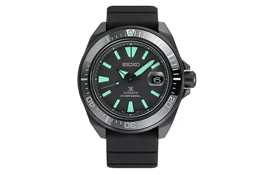 SEIKO Часы Prospe Collection с автоматическим механизмом, силиконовым ремешком, мужские, черный циферблат