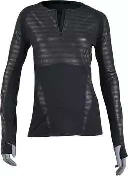 Seirus Женская рубашка с длинным рукавом и молнией 1/4 с рисунком Heatwave Mapped