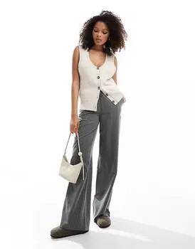 Selected Femme – кремовый вязаный топ на пуговицах