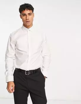 Selected Homme — элегантная тонкая белая рубашка, которую легко гладить