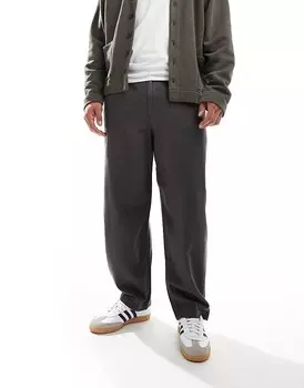 Selected Homme – плиссированные серые брюки широкого кроя